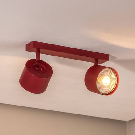 Argon Plafondspot Chloe verstelbaar 2-lamps, rood