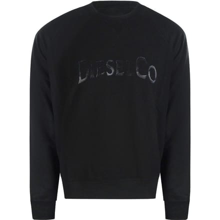 Diesel Heren Monotone Logo Sweatshirt (Zwart)
