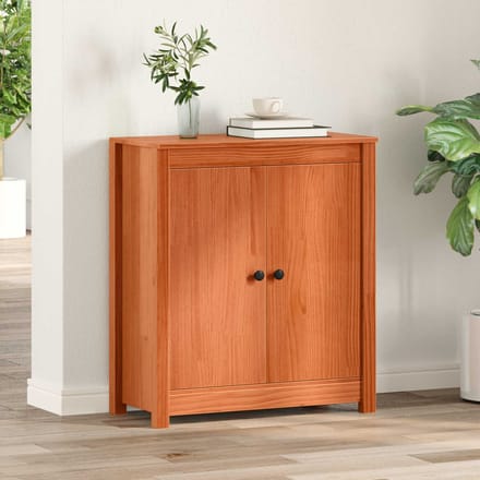vidaXL - Dressoir - Wasbruin - 70 - x - 35 - x - 80 - cm - Massief - grenenhout