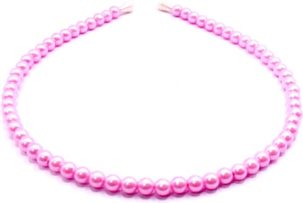 Diadeem met parels roze