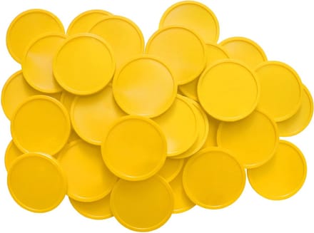 Blanco consumptiemunten / drankmunten Ø29mm  - Ei-geel - 1.000 stuks