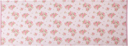 Clayre & Eef Tafelloper 50x140 cm Roze Katoen Rozen