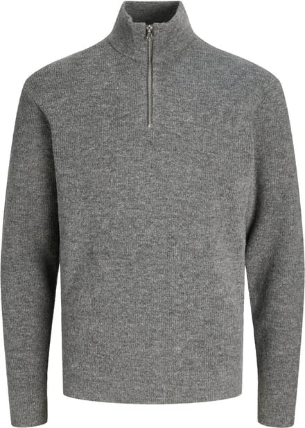 JACK&JONES - POCRICK WOOL RIB KNIT HALF ZIP - Heren - Gebreide truien