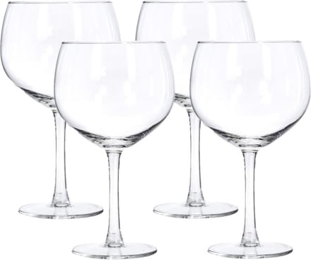 Gin en tonic glazen - set van 4x stuks - 650 ml - transparant - ballon glazen