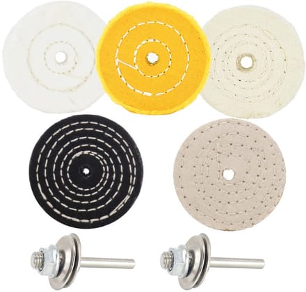Set van 5 Polijstschijven 7,6 cm voor Boormachine en Polijstmachine