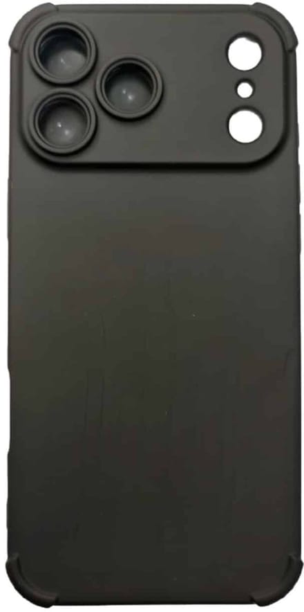 Cityhoesje-Backcover Anti Shock-siliconen iPhone 17 Pro Max-18 Pro Max – Zwart