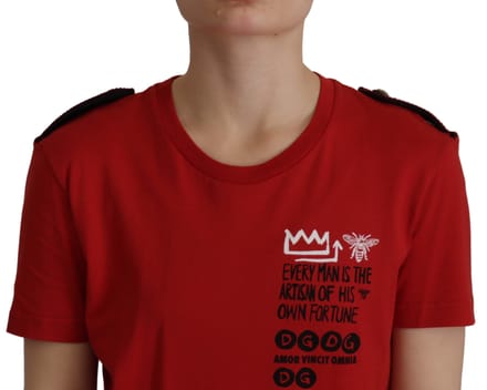 Dolce Gabbana Tsh7845 Rode Graphic Tee