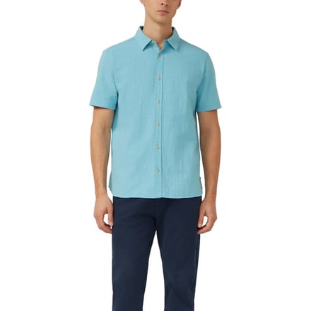 s.Oliver - male - Regular fit: Gestructureerd shirt met korte mouwen van katoen