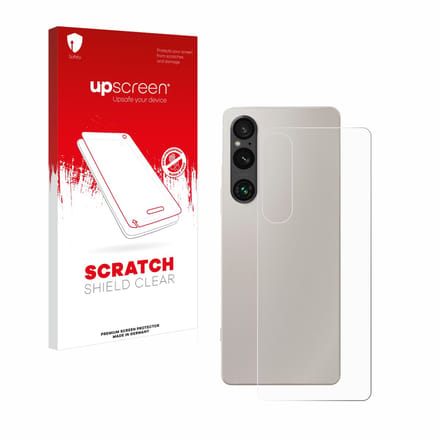 upscreen - Screenprotector voor Sony Xperia 1 V (Achterkant) - Folie Beschermfolie transparant