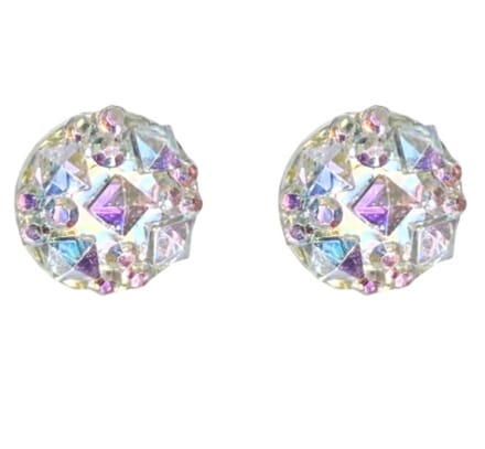 Magneet oorbellen mozaïek multi 12 mm