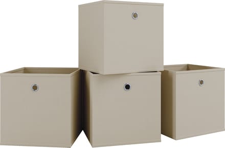 Set van 4 vouwdozen vouwdoos stoffen doos vouwdoos plank doos opbergdozen