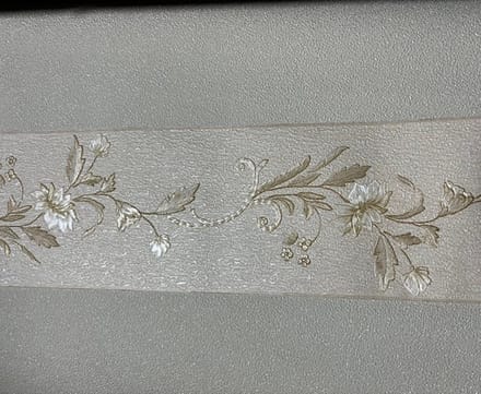 Rand Creme Goud bloemen bladeren