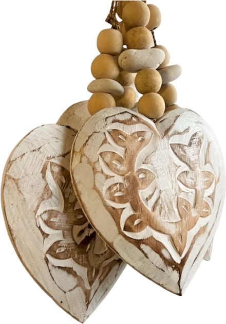 Heart carving L 15cm S/4