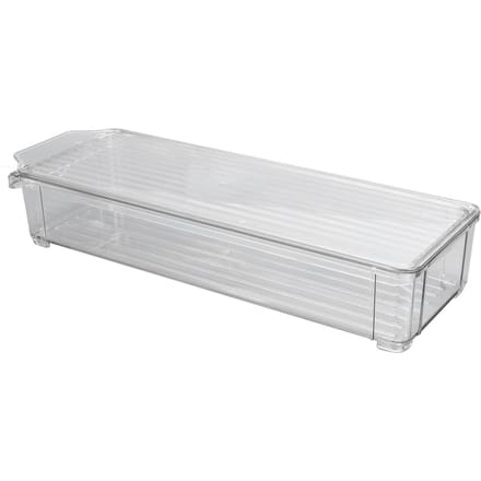 Transparante Opbergbak Grote Capaciteit Transparant Voedselveilig Plastic Multifunctioneel Draagbaar Duurzaam white