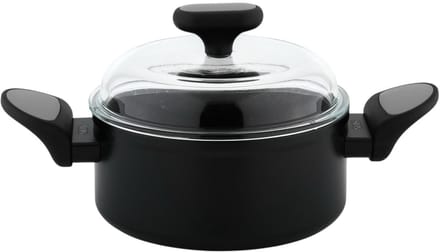NOIS Zilveren Pan 20cm met Deksel - 3,1L Greblon C3+ Antiaanbaklaag