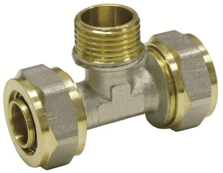 Schroeffitting T-stuk 16 x 2 - 3/4" AG - 16 x 2
