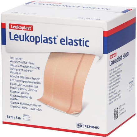 Leukoplast Elastic wondpleister, 5m x 8cm, 1st