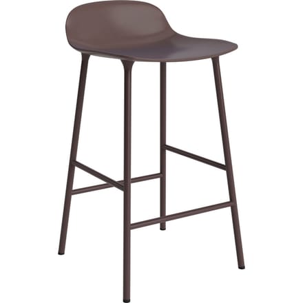 Normann Copenhagen Form barkruk met metalen frame - NormannCopenhagenFormBrown - 65 cm