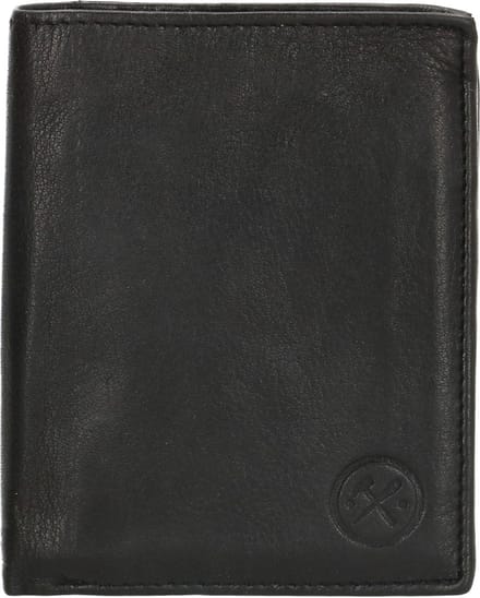 Hide & Stitches Paint Rock Portemonnee - 100% Leer - Zwart