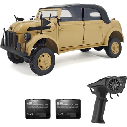 Afstandsbediening Auto 1/18 2.4GHz Volledige Schaal Afstandsbediening Commando Voertuig Afstandsbediening Open Auto yellow standard version 2 battery geel