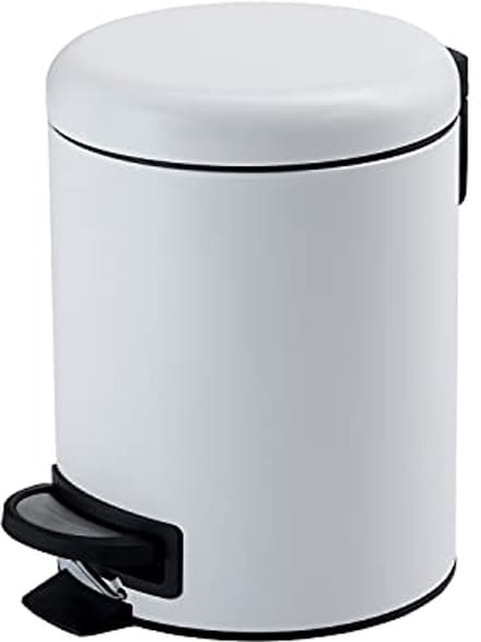 Witte prullenbak voor badkamer en toilet