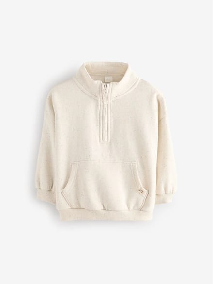 Next - Meisjes - Sweatshirt met kwartrits - Crème