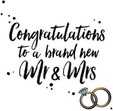 Wenskaart - Brand New MR & MRS - Huwelijk - Per Stuk