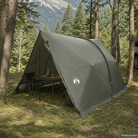 vidaXL Waterdichte Tent Legergroen 185T Polyester met PU Coating