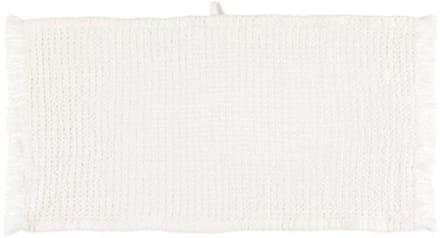 Fanni K Ruutu handdoeken 2 stuks | 30x50cm | Gerecycled katoen | Natuurlijk wit