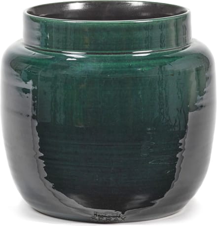 Serax - Glazed shades - Bloempot L - Donkergroen - 32 Ø