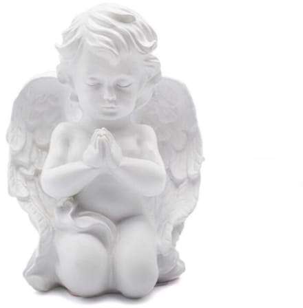 Witte engel - Engelen beeldje 14cm. - Troost Engel