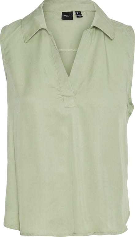 Vero Moda Top Vmharper Sl Collar Short Top 10283751 Reseda Dames Maat - M