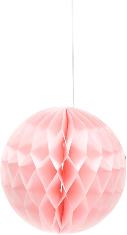 PARTYPRO - Honingraat papieren bal snoeproze 12 cm om op te hangen