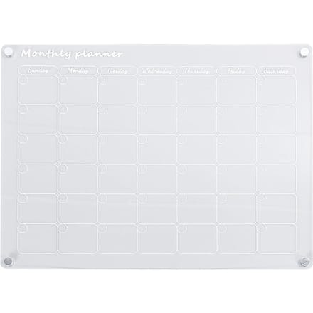 Koelkast Kalenderbord Herbruikbaar Acryl Magnetische Koelkast Planner voor Keuken Thuiswerken white