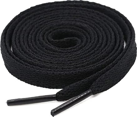 Schoenveters - Veters - Plat - Zwart - Veterlengte 120 cm – 8 mm