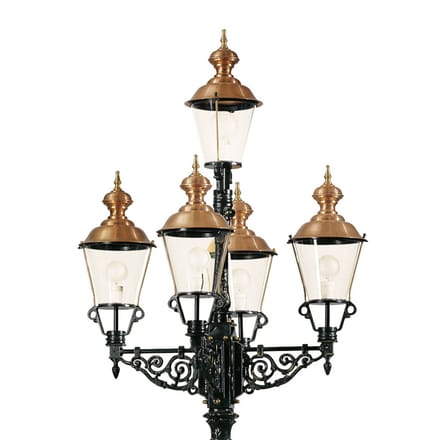 K.S. Verlichting Representatieve lantaarnpaal Monaco 5-lamps