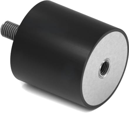 Rubbermagazijn - Trillingsdemper - Type B - 40x40mm - M8 - Set 10 stuks