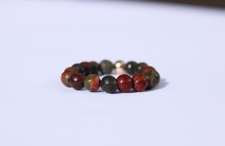 Bixorp Gems Edelsteen Ring van  Rode Picasso Jaspis - 4mm Kralen Ring - Cadeau voor haar
