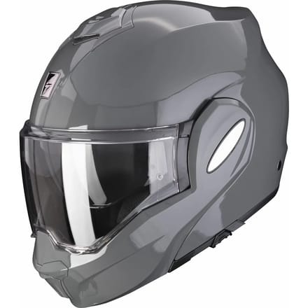 Scorpion Exo-Tech Evo Solid Cement Grijs Systeemhelm - Helm