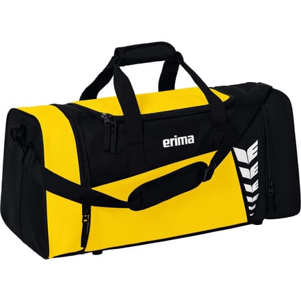 Erima Six Wings (Medium) Sporttas Met Zijvakken - Zwart / Geel | Maat: M