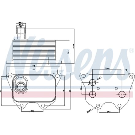 Olie radiator, motorolie NISSENS 90659