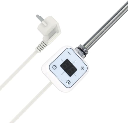Radiatorconnect elektrisch verwarmingselement met digitale schakelaar 200 Watt - Wit.