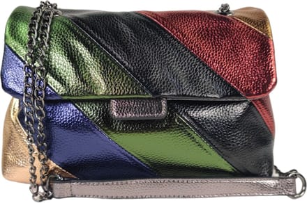 Qischa® - rainbow tasje/crossbody multi color - vegan - hematite