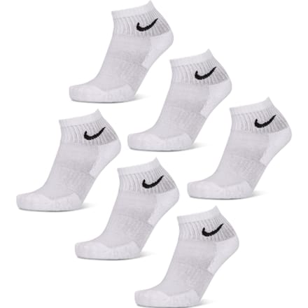 Nike Everyday + Cushioned Ankle 6 Pack Sokken Unisex - Wit - Maat 34 - 38 - Katoen
