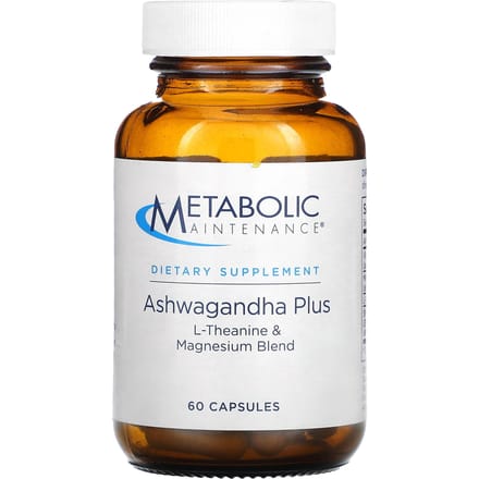 Ashwagandha Plus, Mélange L-Théanine & Magnésium, 60 Capsules