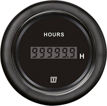 VETUS Uurenteller Zwart 12/24V Ø52mm | HOURCB