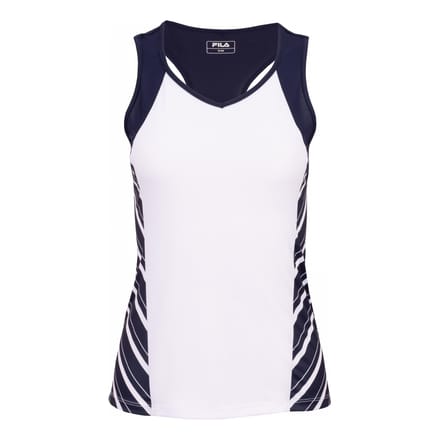 Fila Steffi Tanktop Dames-wit, donkerblauw