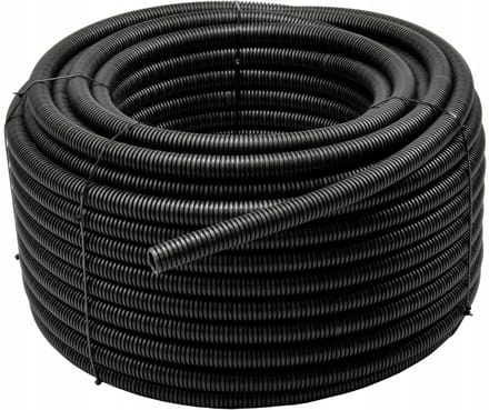 Elcan - Geribbelde Flexibele Buis - 16mm - 50m - Zwart - Met Pilot