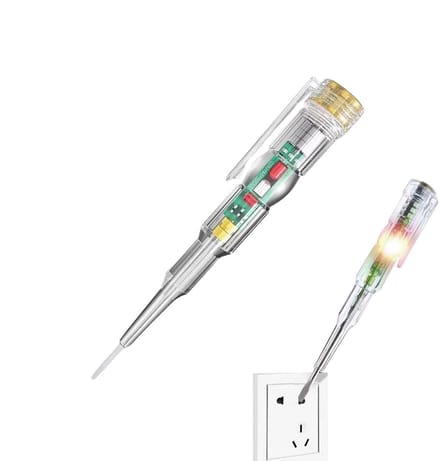 Elektrische Testpen - Draad Tester - Circuit Analyse - Tweekleurige LED - Zakformaat - Zwart