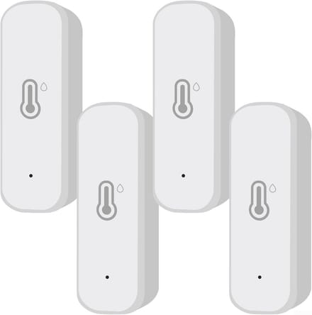 Hygrometer Thermometer Sensor - Temperatuur Vochtigheid Meter - Omgeving Monitoren - Slimme Meldingen Draadloos - Compact Ontwerp - Wit